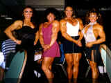 with the other Latin contenders at the Jan Tana 98, L-R: Amelia Hernandez, Yaxeni Oriquen and Martha Sanchez