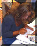signing authographs for her fans